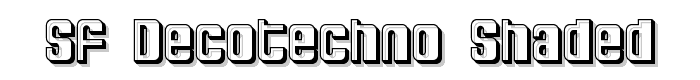 SF DecoTechno Shaded font